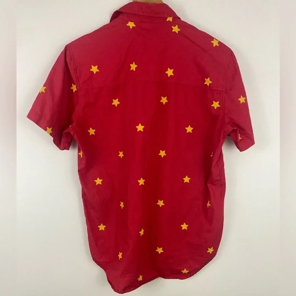 Cartoon Network Steven Universe Button Down Shirt Men’s Size S/M‎ Red Stars - Picture 2 of 5